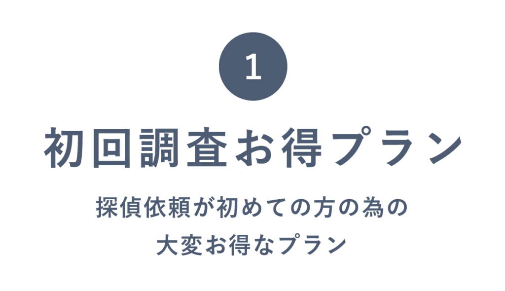 初回調査お得プラン